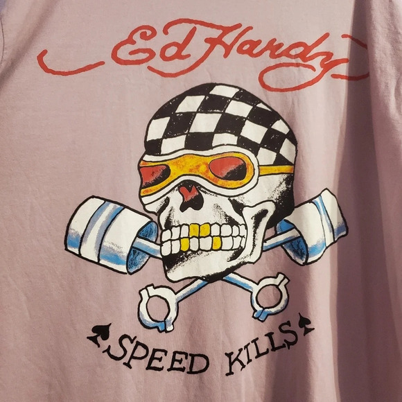 NWT Ed Hardy by Christian Audigier Skull Men's Shirt 4XL - Picture 5 of 9